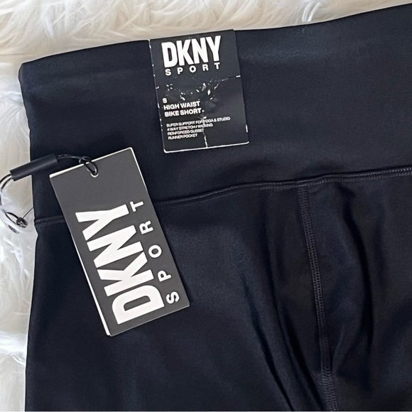 DKNY Sport High Waist Bike Shorts Black Small - Picture 10 of 10